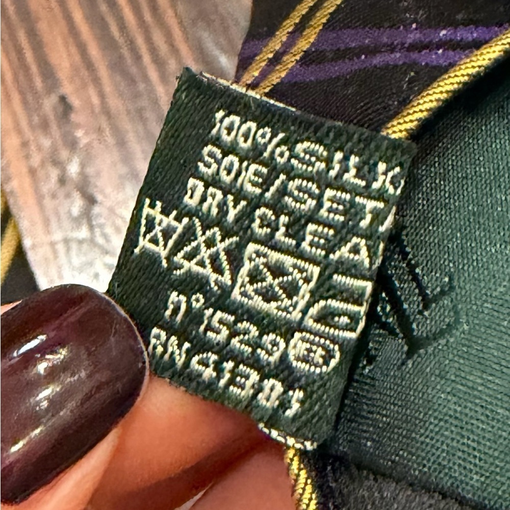 Pair Of Lauren Ralph Lauren 100% Silk Mens Designer Neck Ties Stripe Plaid - Picture 9 of 10
